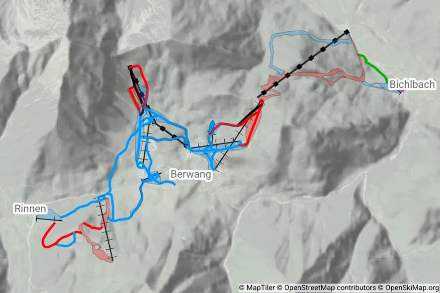 Berwang - Bichlbach (Zugspitz Arena) skimap