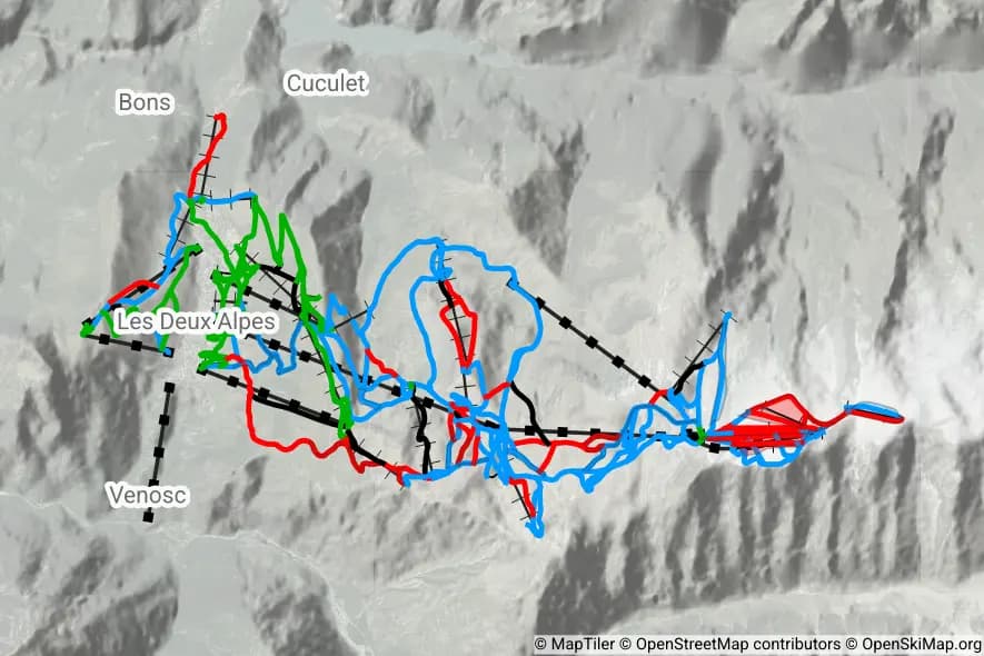 Les Deux Alpes skimap