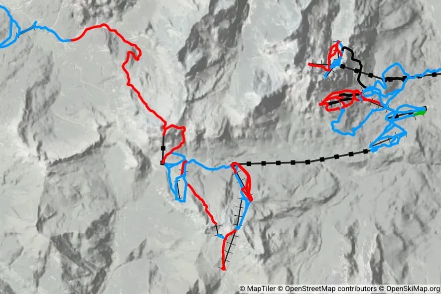Lagazuoi - 5 Torri skimap