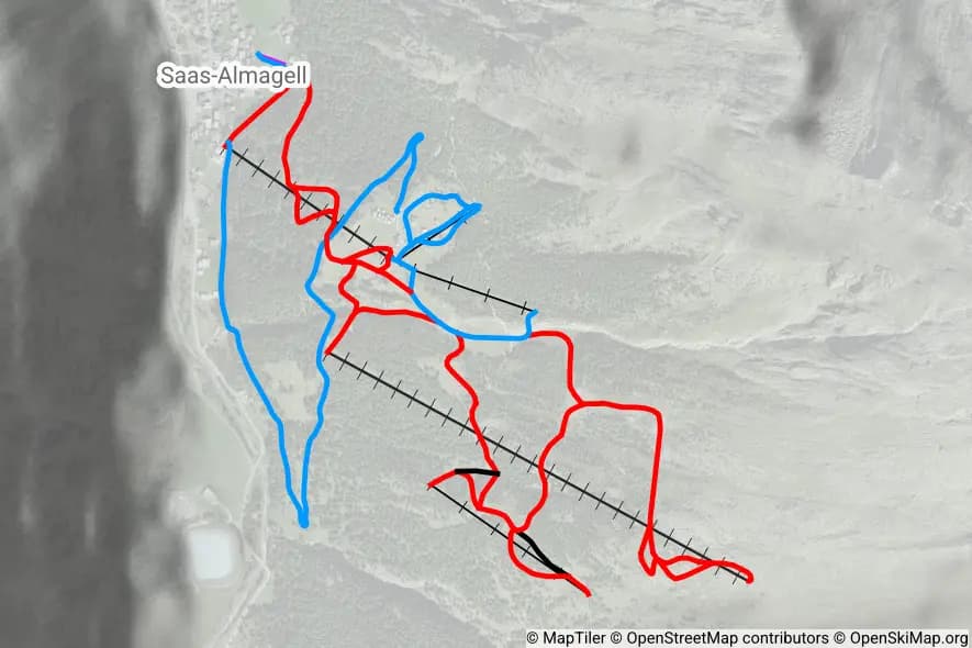 Saas-Almagell - Furggstalden/Heidbodme skimap