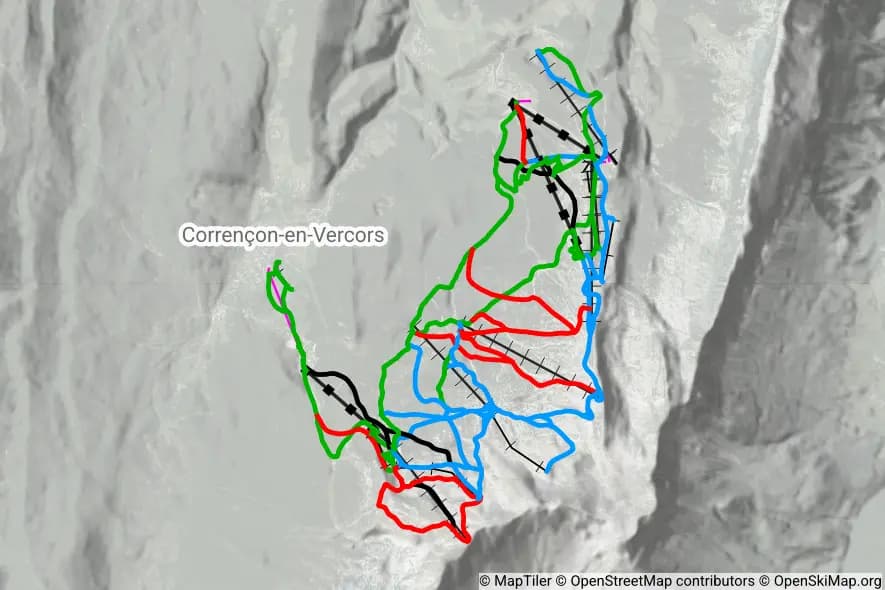 Villard de Lans - Corrençon skimap