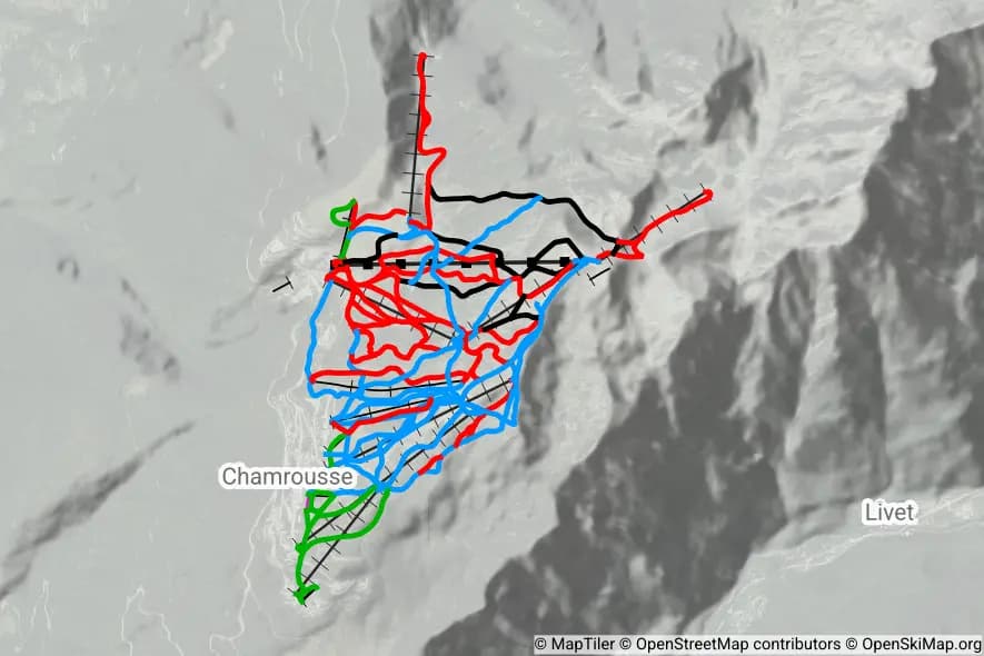 Chamrousse skimap