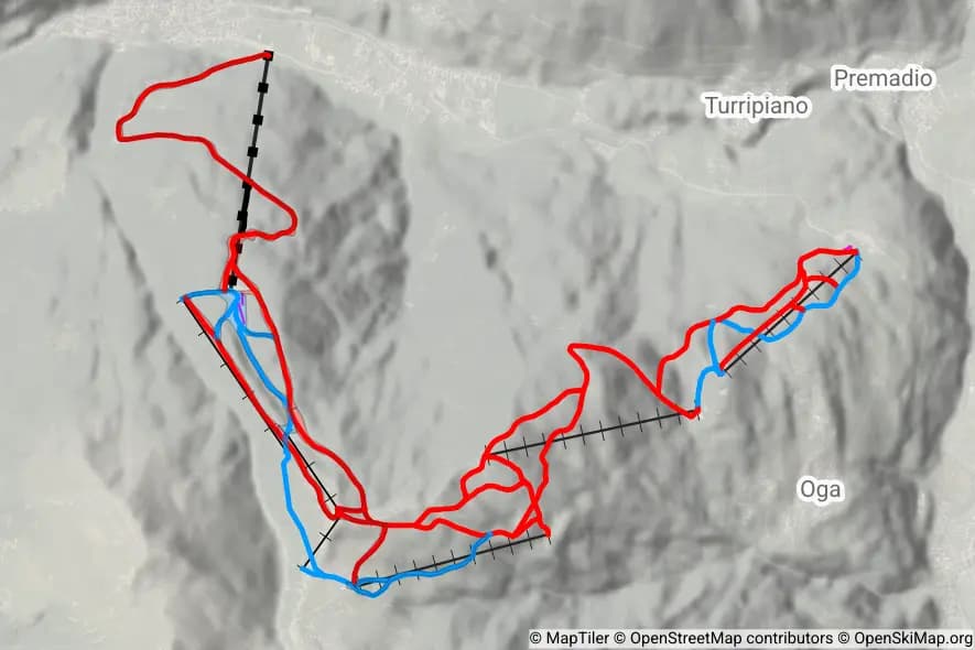 Cima Piazzi – San Colombano skimap