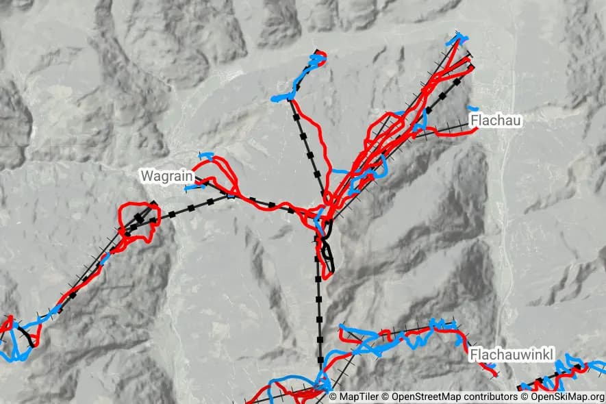 Flachau skimap