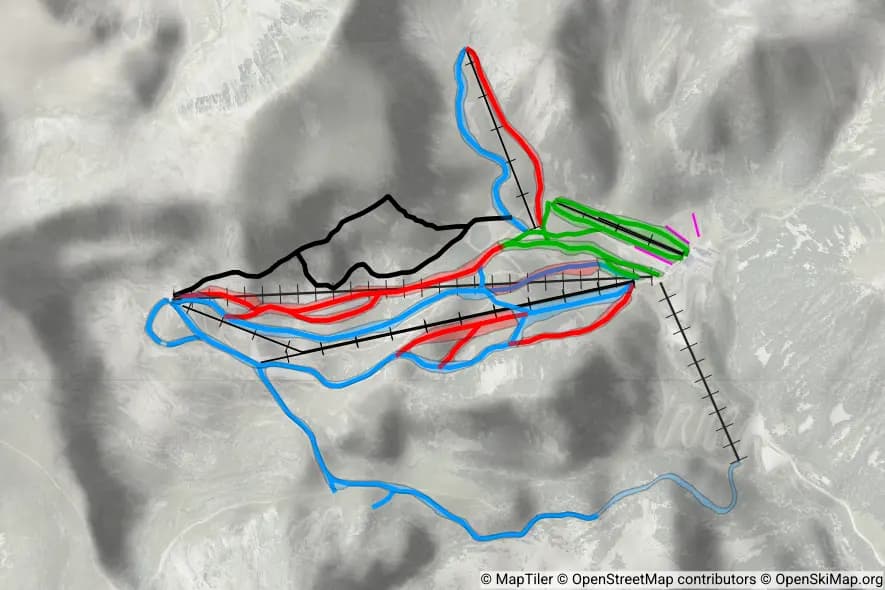 Estació d'esquí i muntanya Vallter 2000 piste map