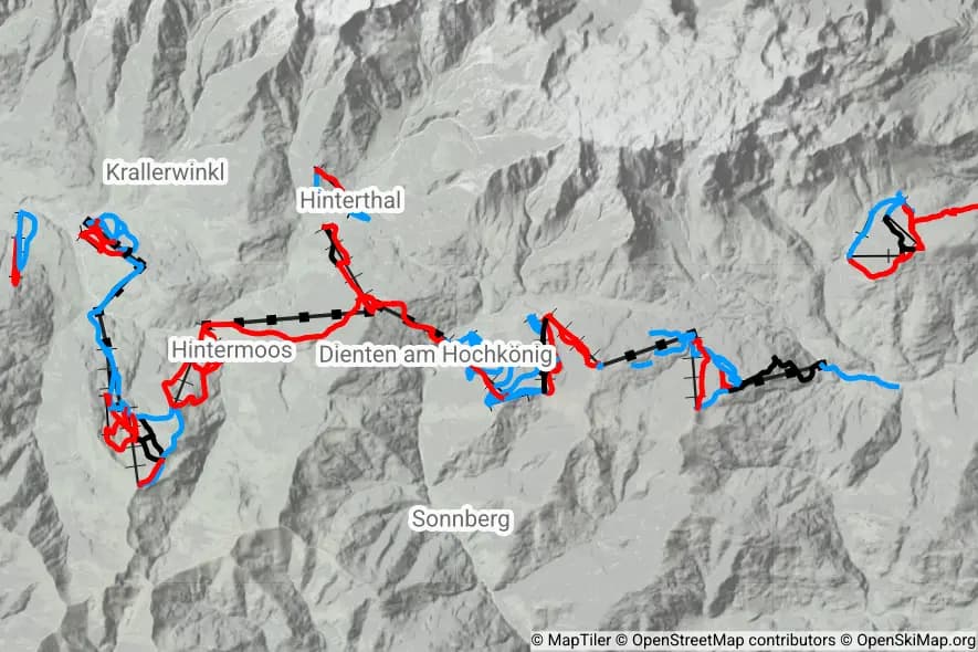 Hochkönig skimap