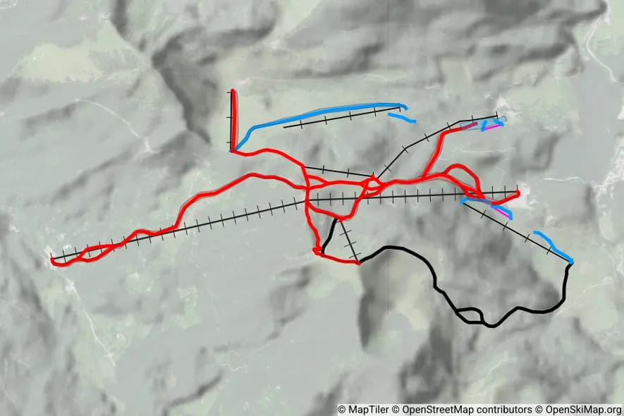 Skigebiet Spitzingsee - Tegernsee skimap