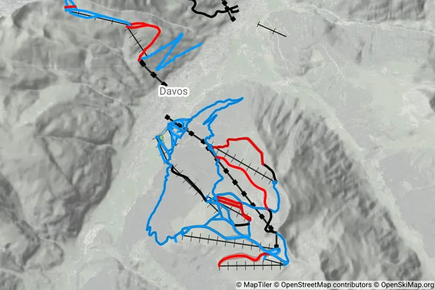 Jakobshorn skimap