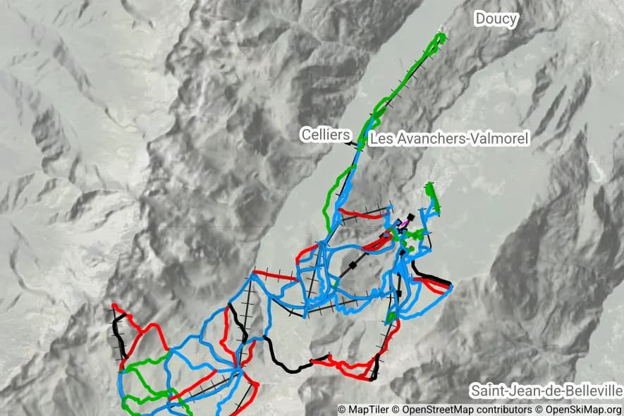 Valmorel piste map