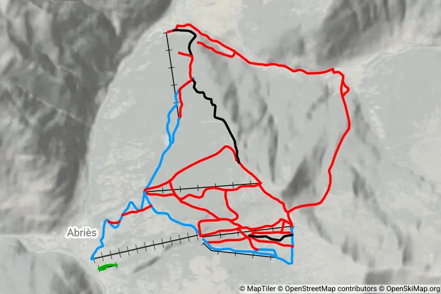 Queyras - Haut-Guil (Abriès) piste map