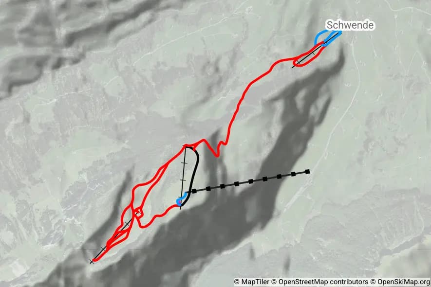 Ebenalp-Horn piste map