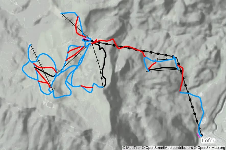 Skigebiet Almenwelt Lofer skimap