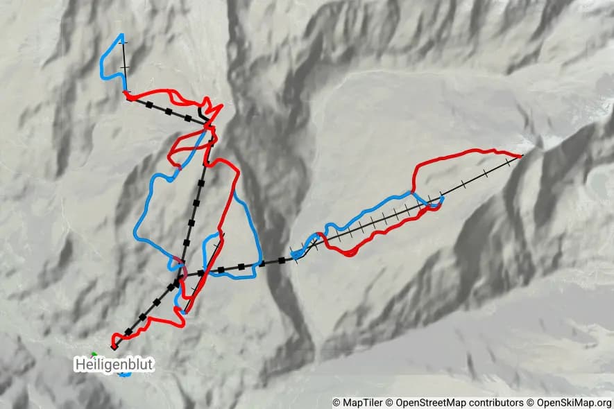 Skigebiet Großglockner Heiligenblut skimap