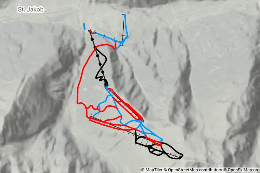 Brunnalm / St. Jakob skimap