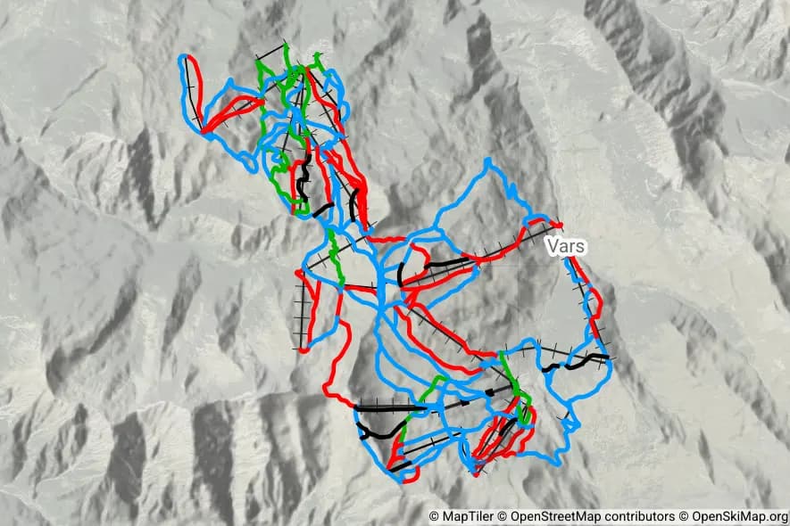 Forêt Blanche : Vars/Risoul skimap