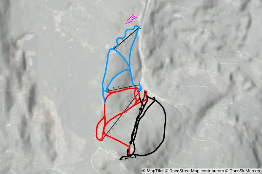 Großer Arber, Velký Javor piste map