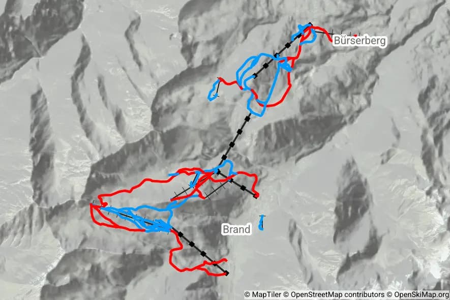 Brandnertal – Brand/​Bürserberg skimap