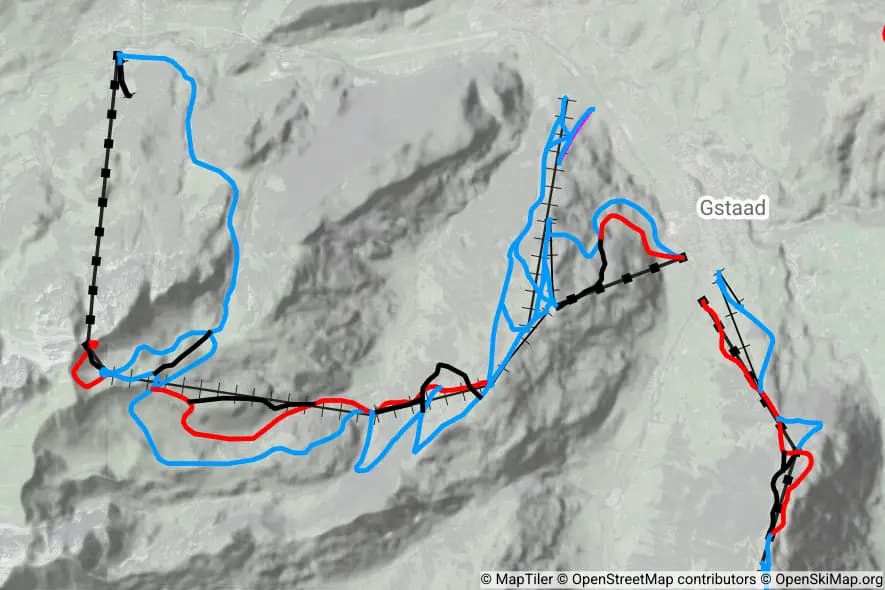 Gstaad - Saanen - Rougemont skimap