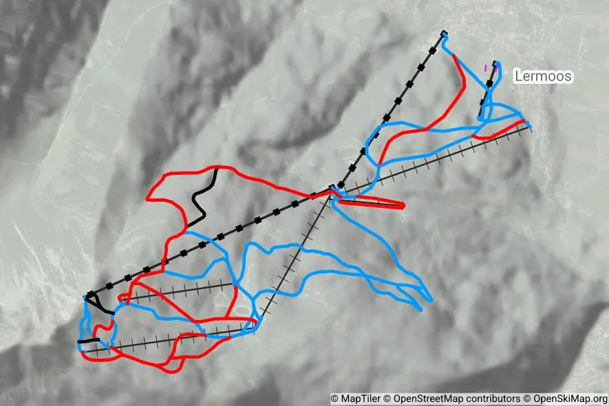 Lermoos Grubigstein skimap