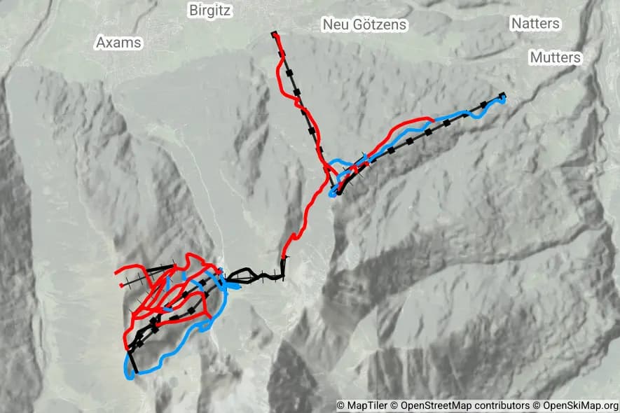 Axamer Lizum - Muttereralm skimap