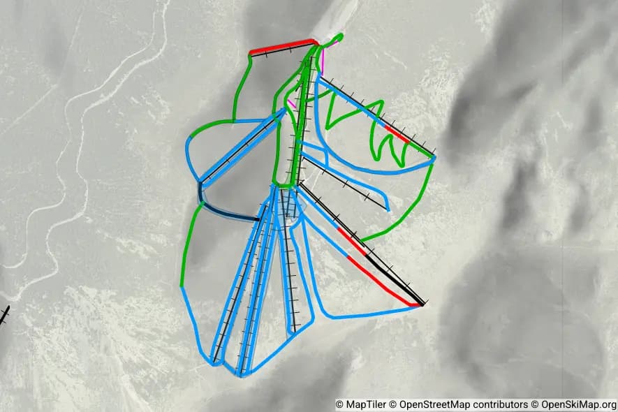 Estación de esquí de Valdesquí piste map