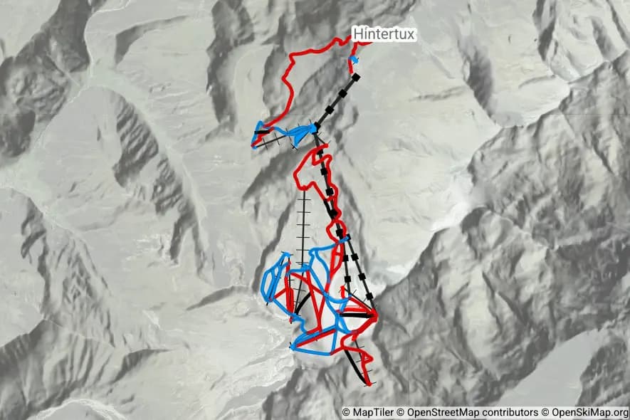 Hintertuxer Gletscher skimap