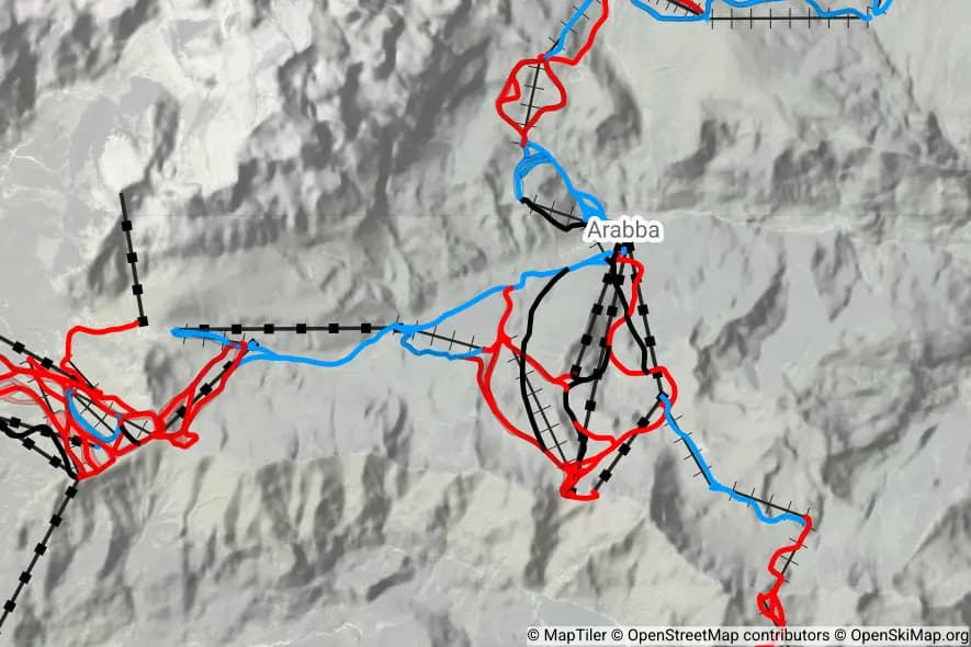 Arabba piste map
