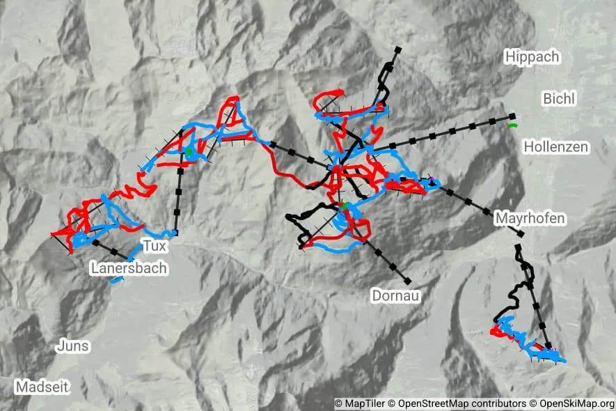 Mayrhofen Hippach skimap