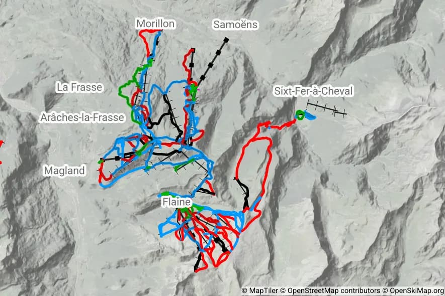 Le Grand Massif skimap