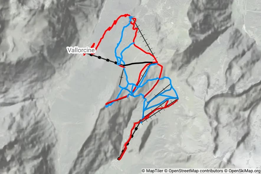 Balme - Vallorcine skimap