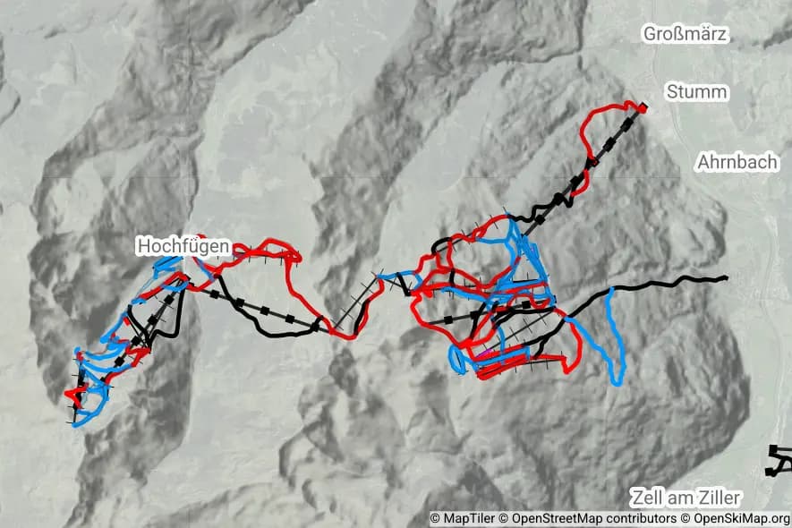 Hochzillertal-Hochfügen skimap