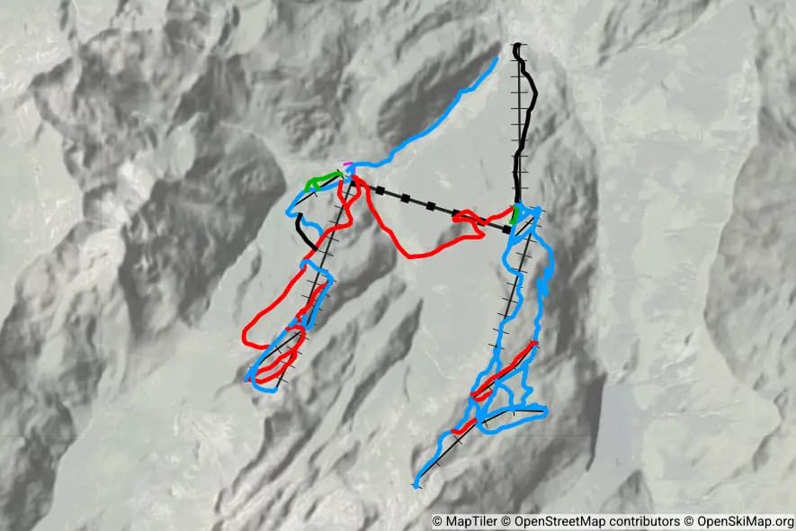 Arêches Beaufort skimap