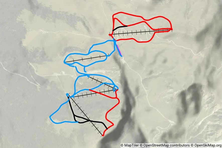 Passo Rolle piste map