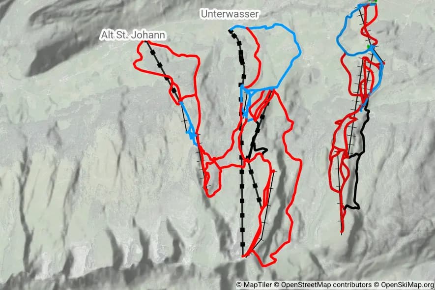 Chäserrug-Alt St. Johann skimap