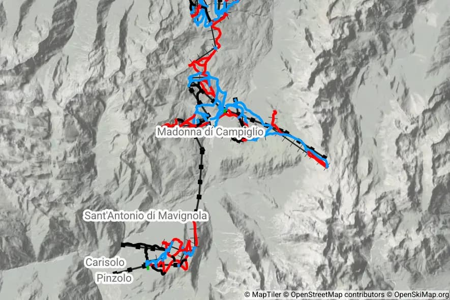 Campiglio Dolomiti di Brenta skimap