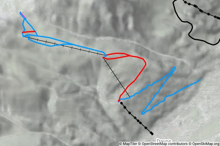 Schatzalp/Strela skimap