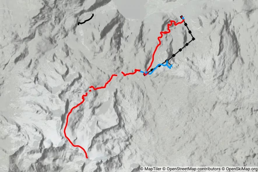 Freesports Arena Dachstein Krippenstein skimap