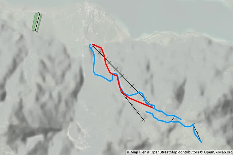 Bergbahn Weissensee skimap