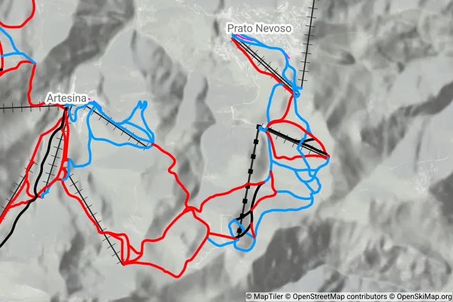 Prato Nevoso piste map