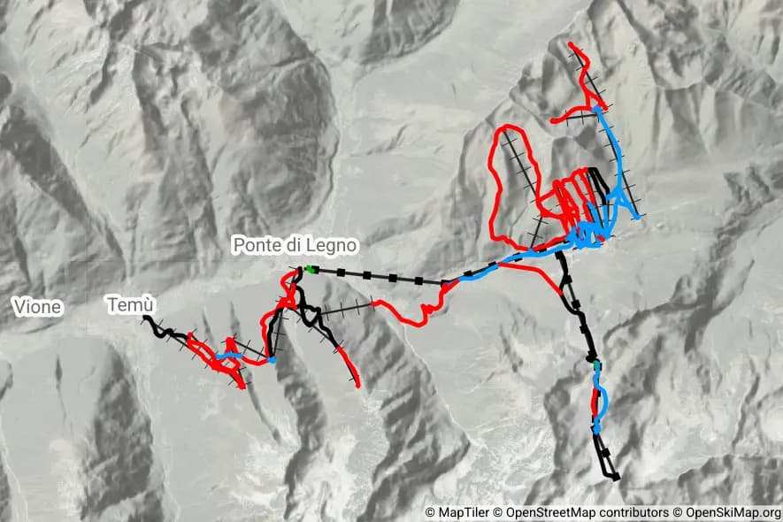 Ponte di Legno - Passo Tonale skimap