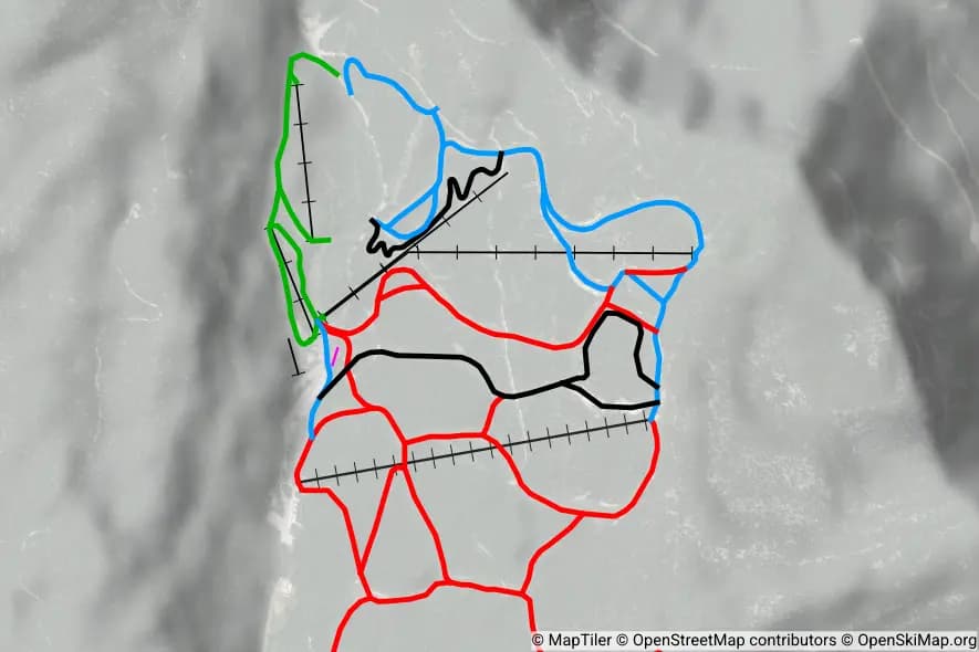 Autrans - Grand domaine la Sure piste map