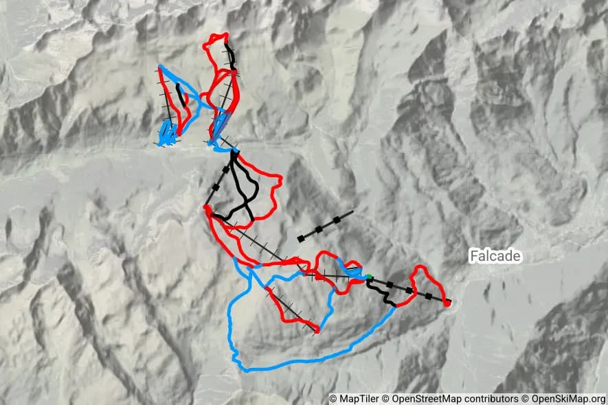 Ski Area San Pellegrino - Falcade skimap