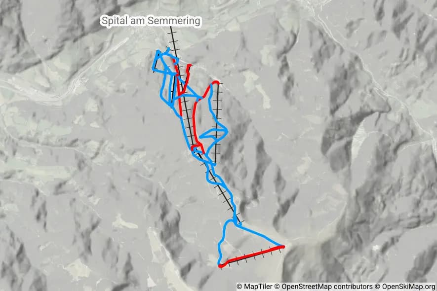 Skigebiet Stuhleck - Semmering skimap