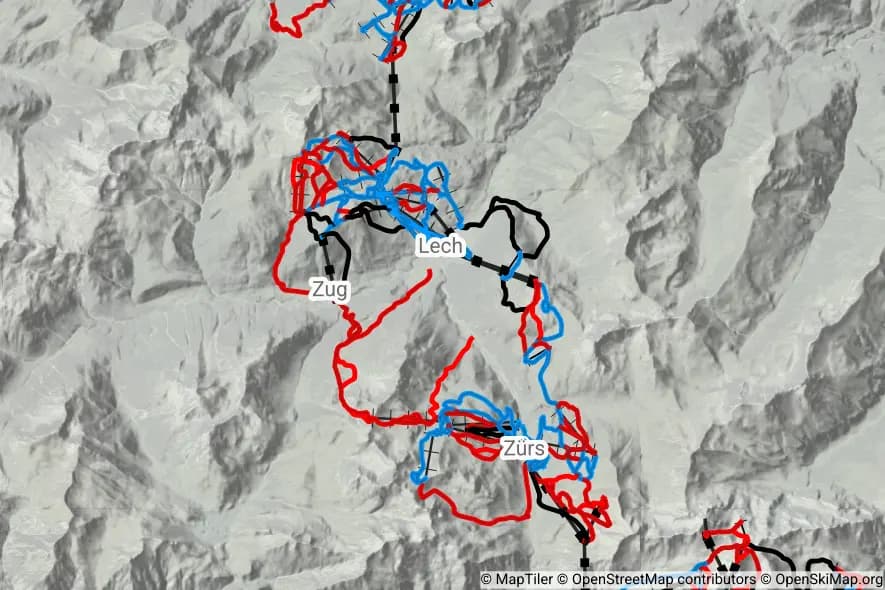 Lech/Zürs skimap
