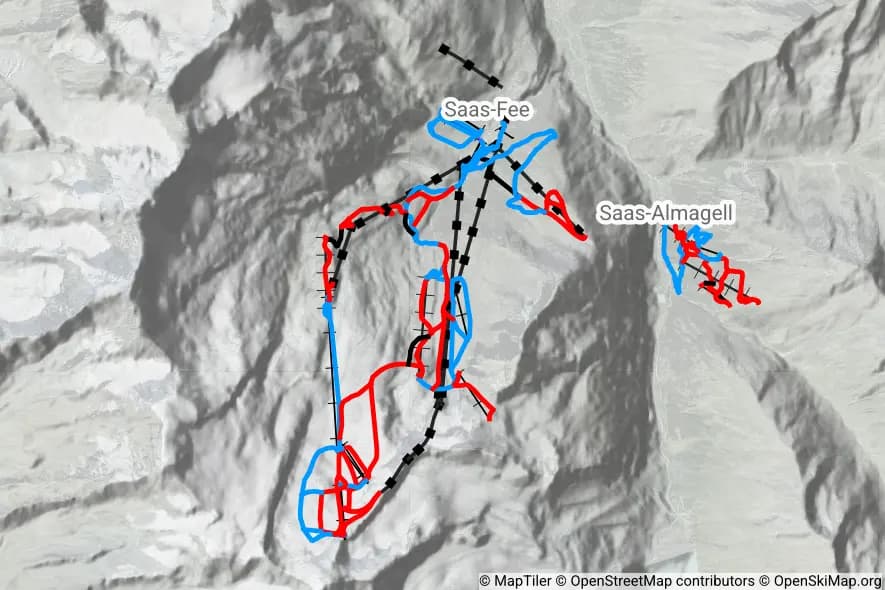Saas Fee skimap