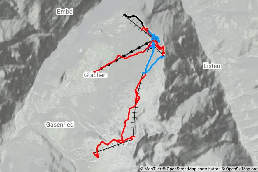 Grächen skimap
