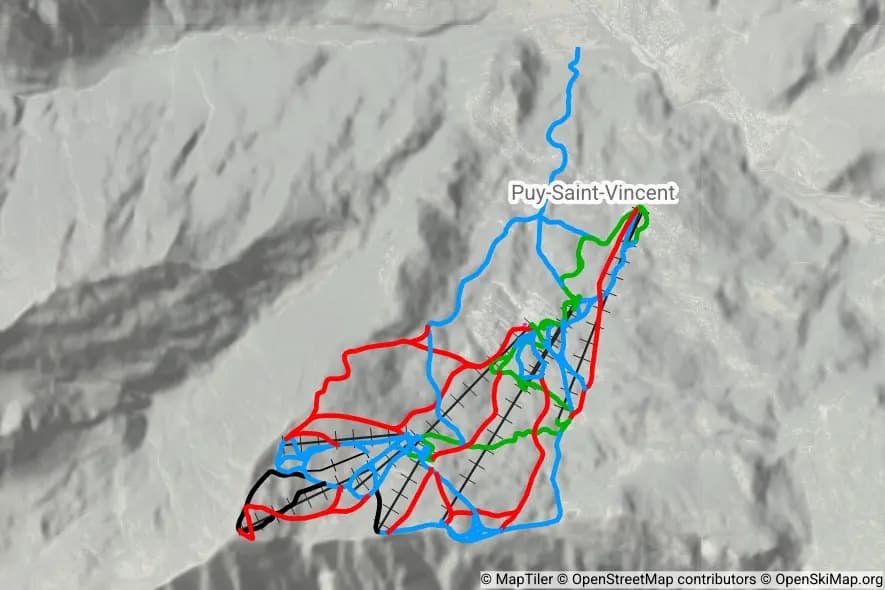 Puy-Saint-Vincent skimap