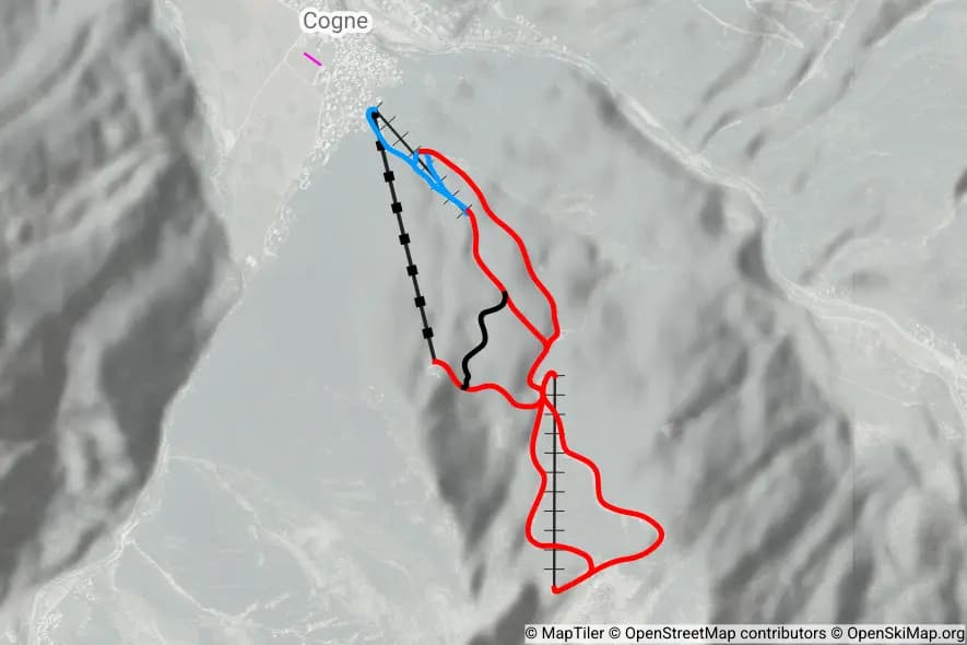 Cogne skimap
