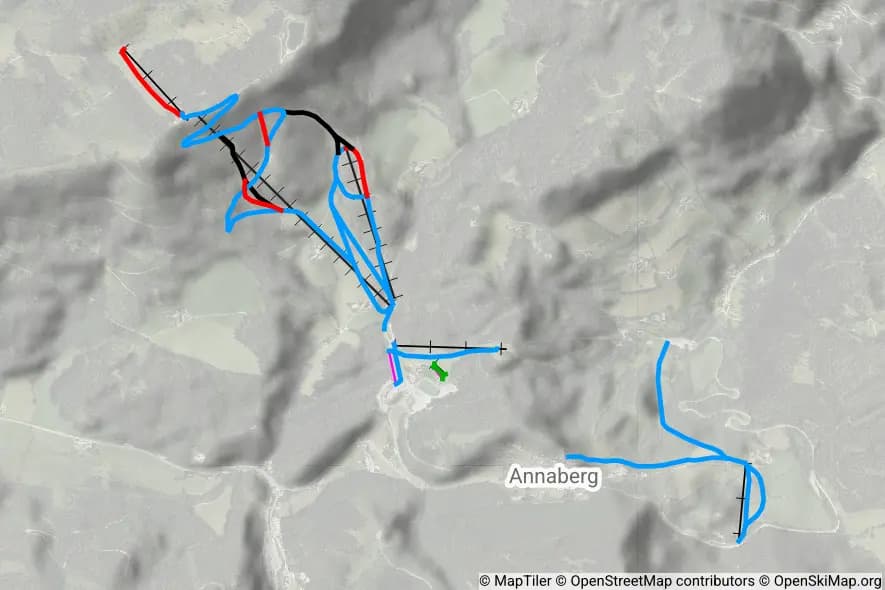 Skigebiet Annaberg skimap