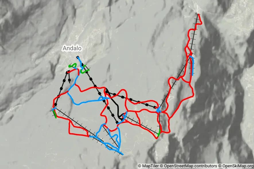 Paganella, Area sciistica Andalo Fai della Paganella skimap